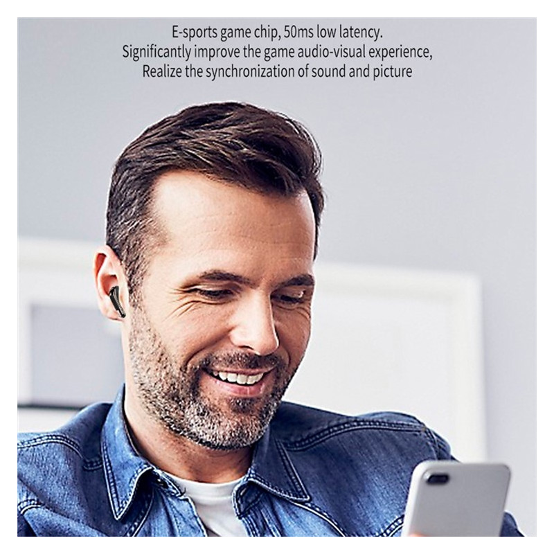 2 paria langattomia kuulokkeita Bluetooth 5.4 -nappikuulokkeet urheiluun LED-stereo musta