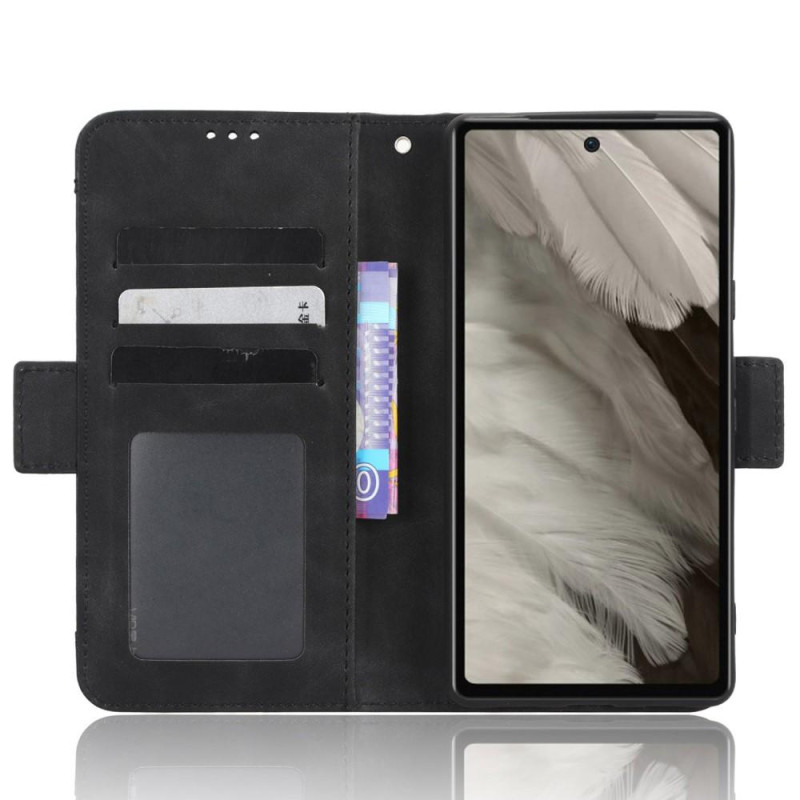 Google Pixel 7a Multiple Card Slots Phone Wallet Case - Black