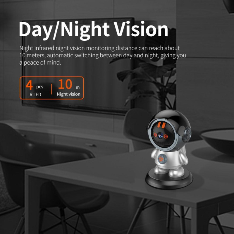 ESCAM 3MP Robotman H.265 WiFi IP - kamera Kodin turvallisuus CCTV