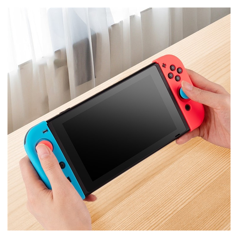 Silikonfodral Skal Kompatibel med Nintendo Switch + tumgreppsskydd fodral - blå