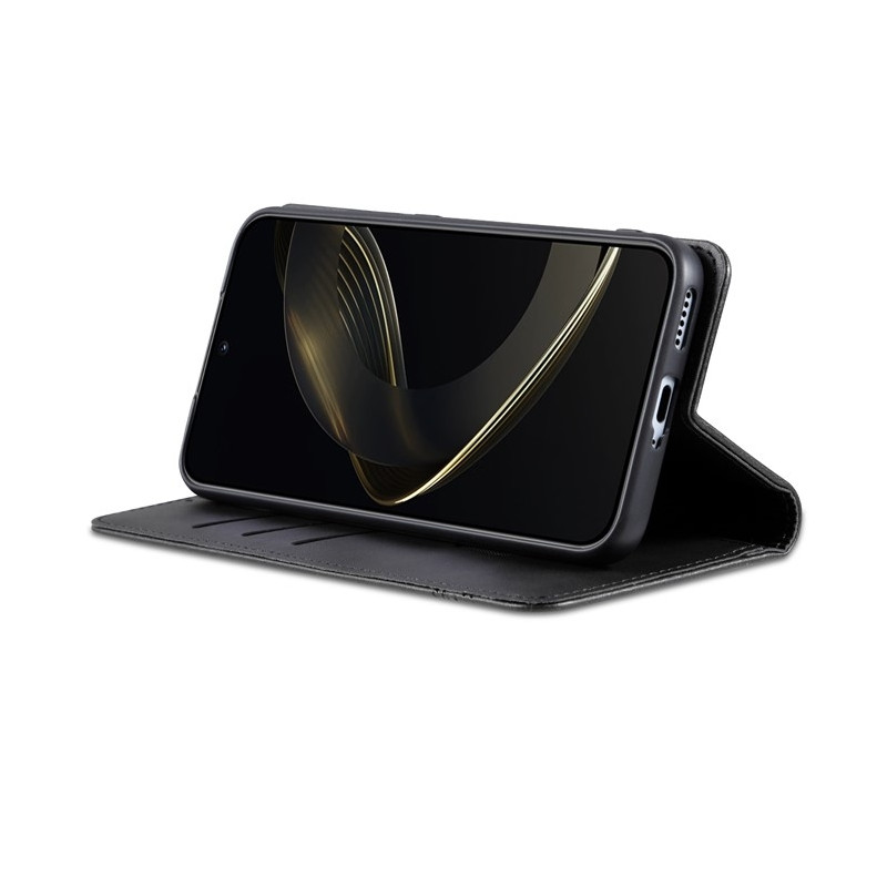 AZNS For Honor Magic7 Pro 5G Case Cowhide Texture PU Leather Wallet Phone Cover