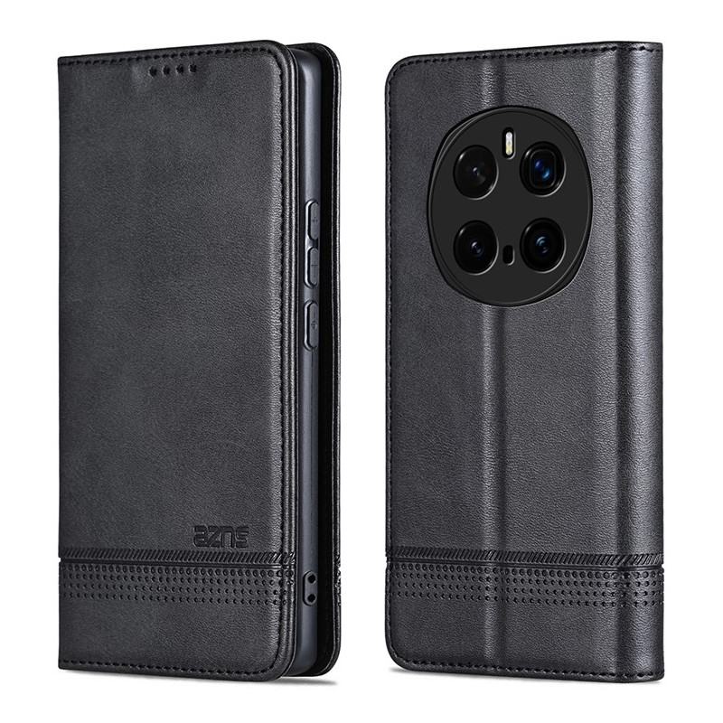 AZNS För Honor Magic7 Pro 5G Fodral PU-läder med koskinnstextur Plånboksfodral
