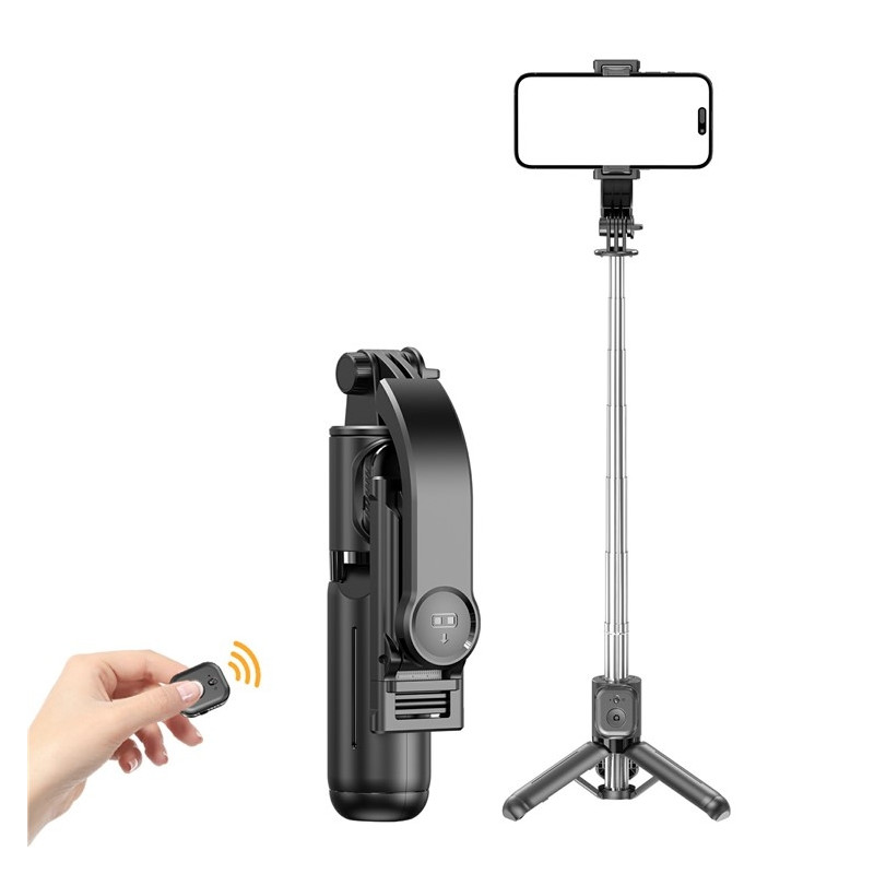 Bluetooth Compatible Selfie Stick Smartphone Portable Extendable Tripod