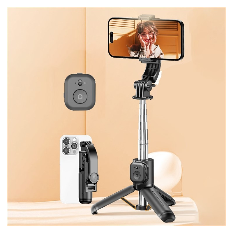 Bluetooth Compatible Selfie Stick Smartphone Portable Extendable Tripod