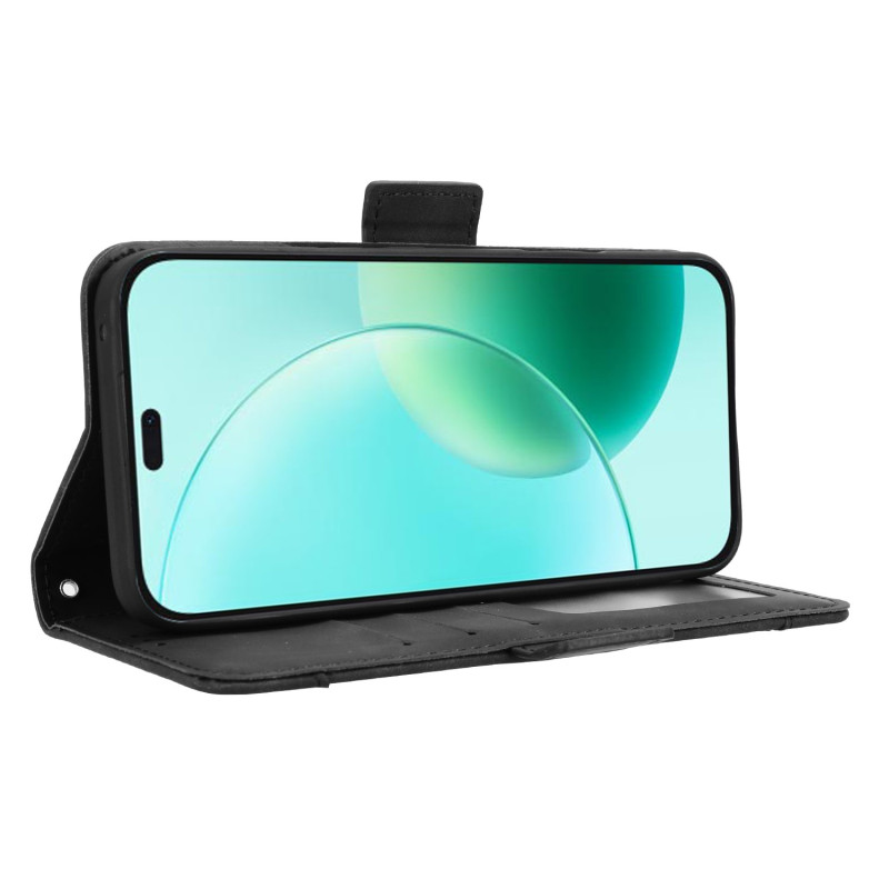 For Honor 400 Lite 5G Case Phone Wallet Cover with Multiple Card Slots - Black