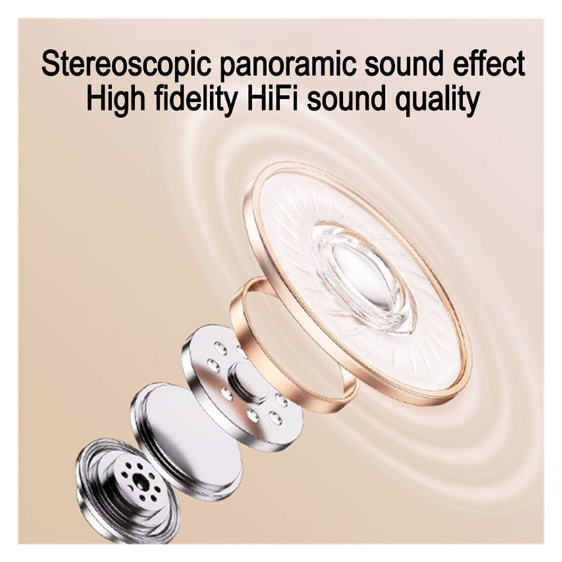 2 Par Trådløse Hovedtelefoner Bluetooth 5.3 In-Ear Sportshovedtelefoner med Støjreduktion - Sort