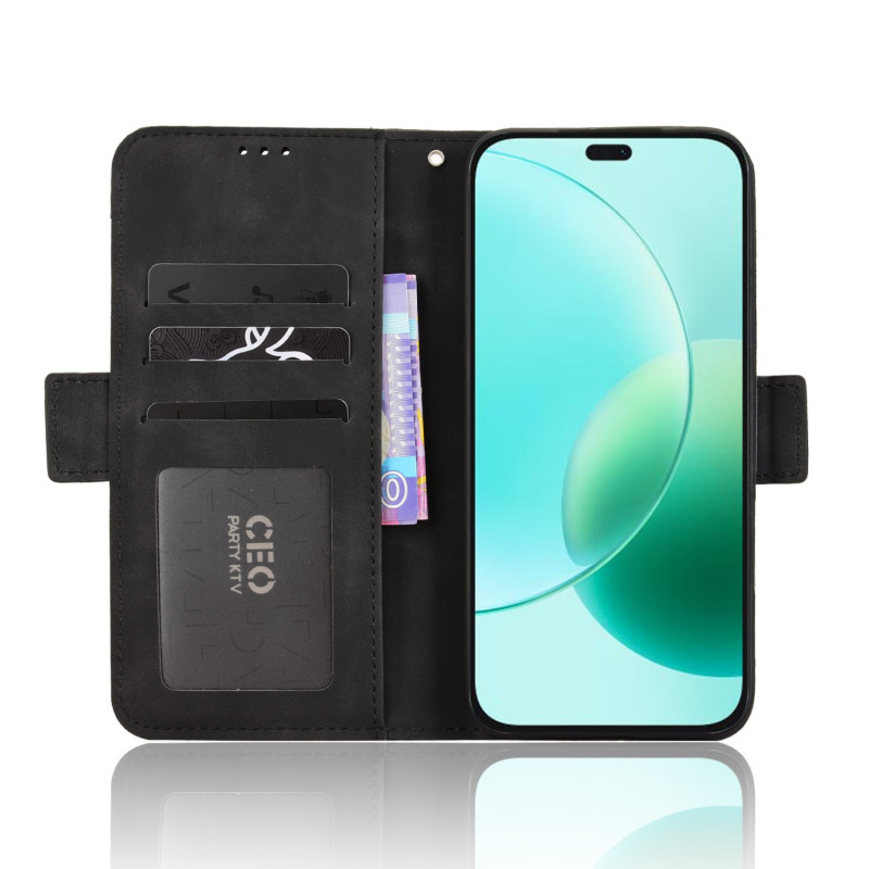 Til Honor 400 Lite 5G Etui Telefonpung med Flere Kortlommer - Sort