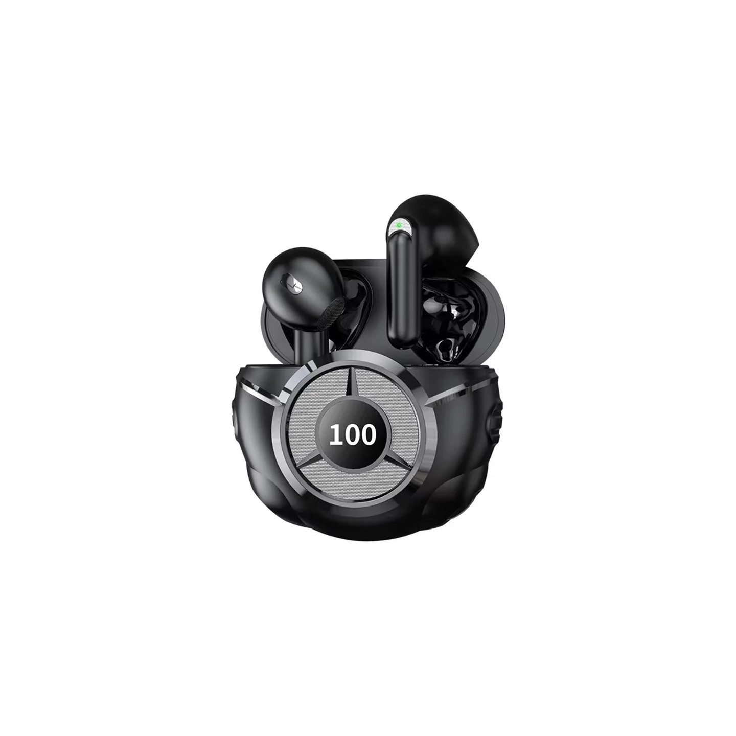 Trådløse Hodetelefoner Semi-In-Ear Støydempende HiFi Stereolyd Bluetooth - Svart