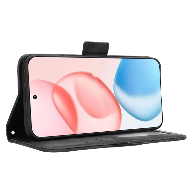 For Honor 400 5G Case Phone Wallet Cover with Multiple Card Slots - Black