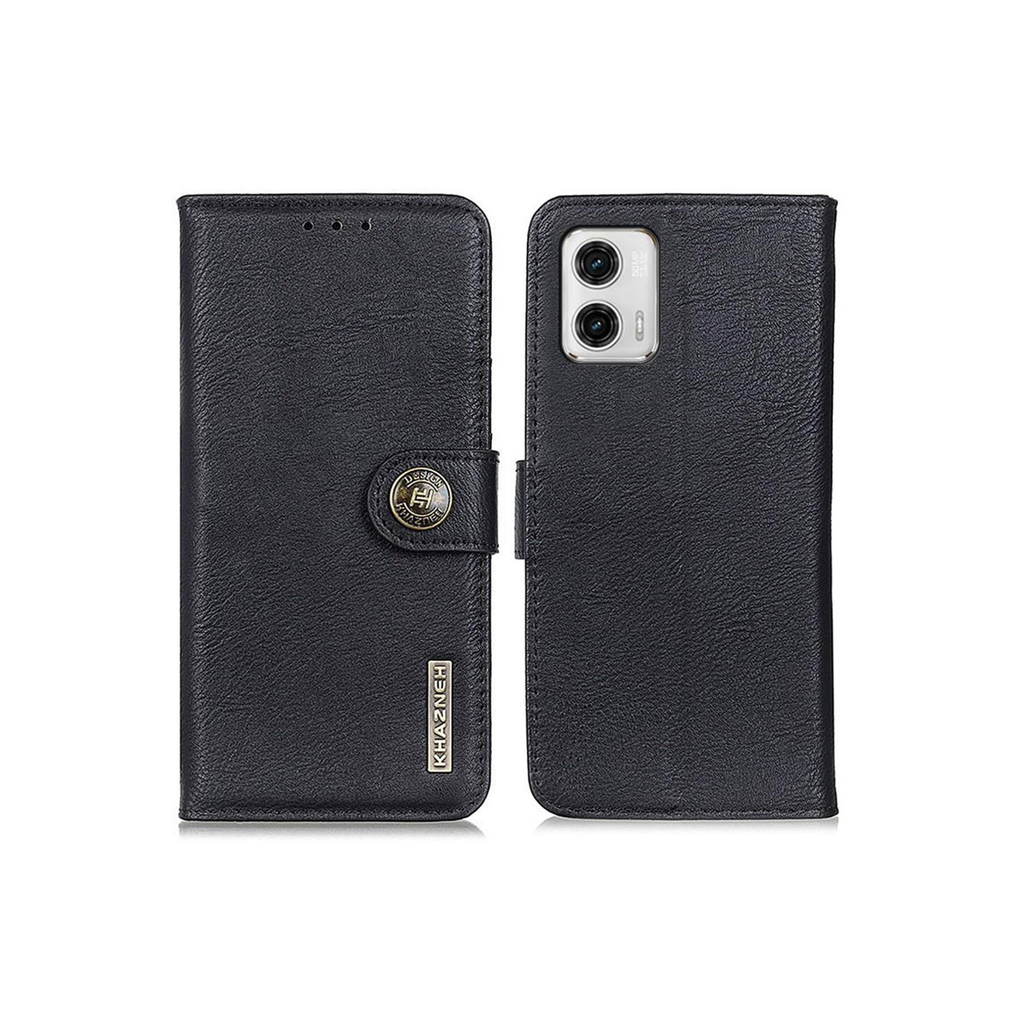 Motorola Moto G73 5G KHAZNEH Lompakkoteline - Musta