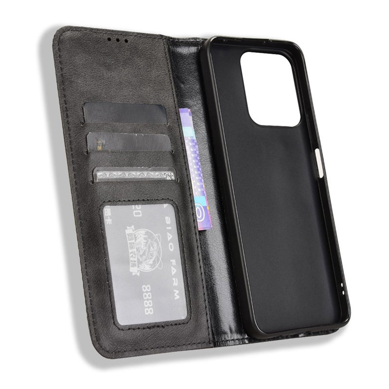 Til Honor 200 Smart 5G Stand Phone Case Fuld Protection Pung Cover - Sort