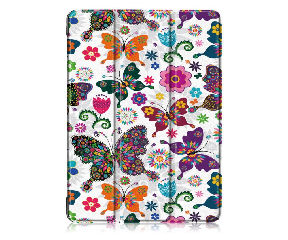 Apple iPad Pro 11 (2020) Slim fit tri-fold fodral - Butterflies and Flowers