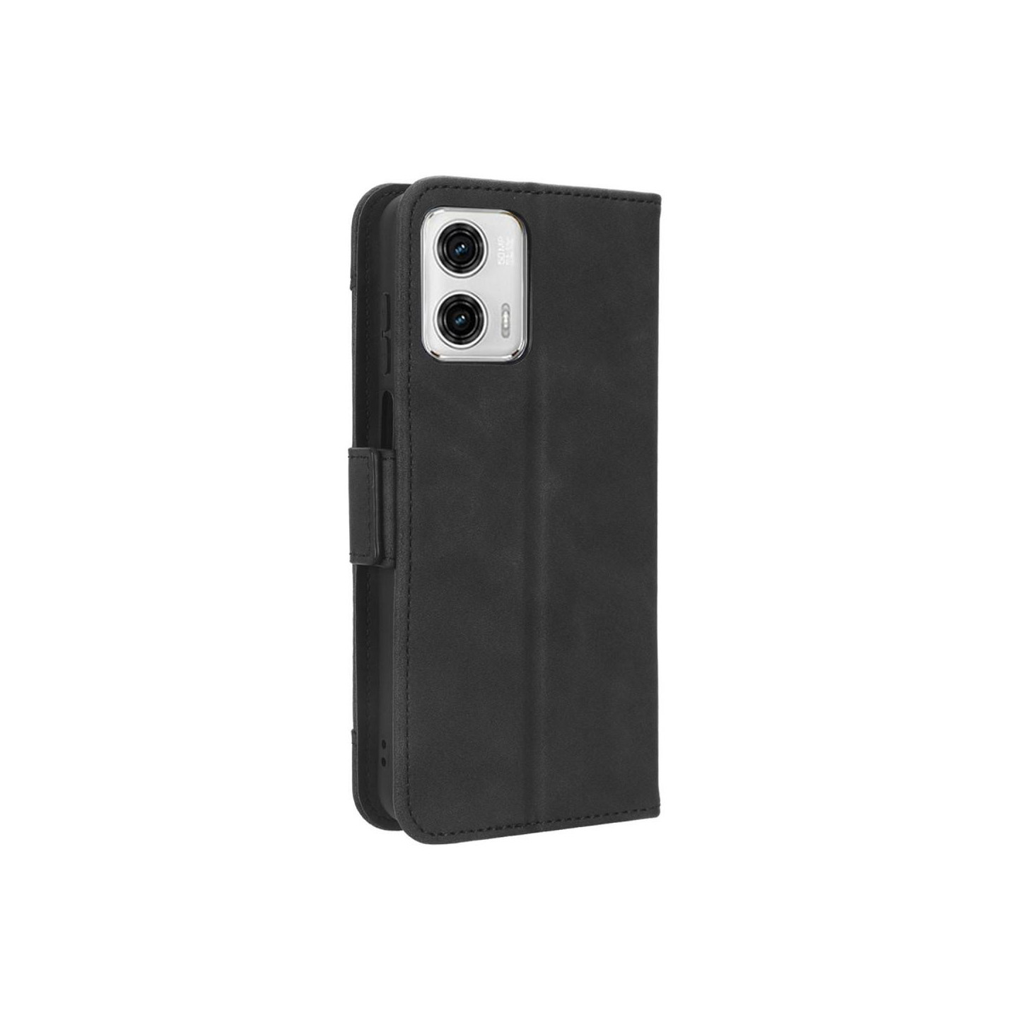 Motorola Moto G73 5G Multiple Card Slots Phone Wallet Case - Black