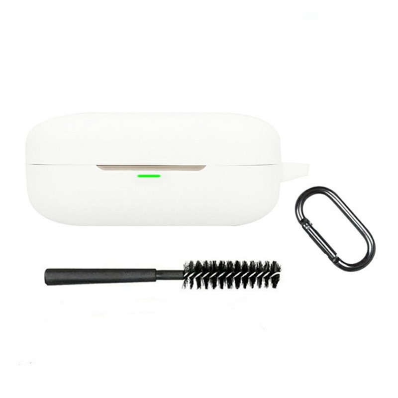 Silikonetui til Realme Buds Air 7 – Beskyttelsesetui med karabinkrok + børste