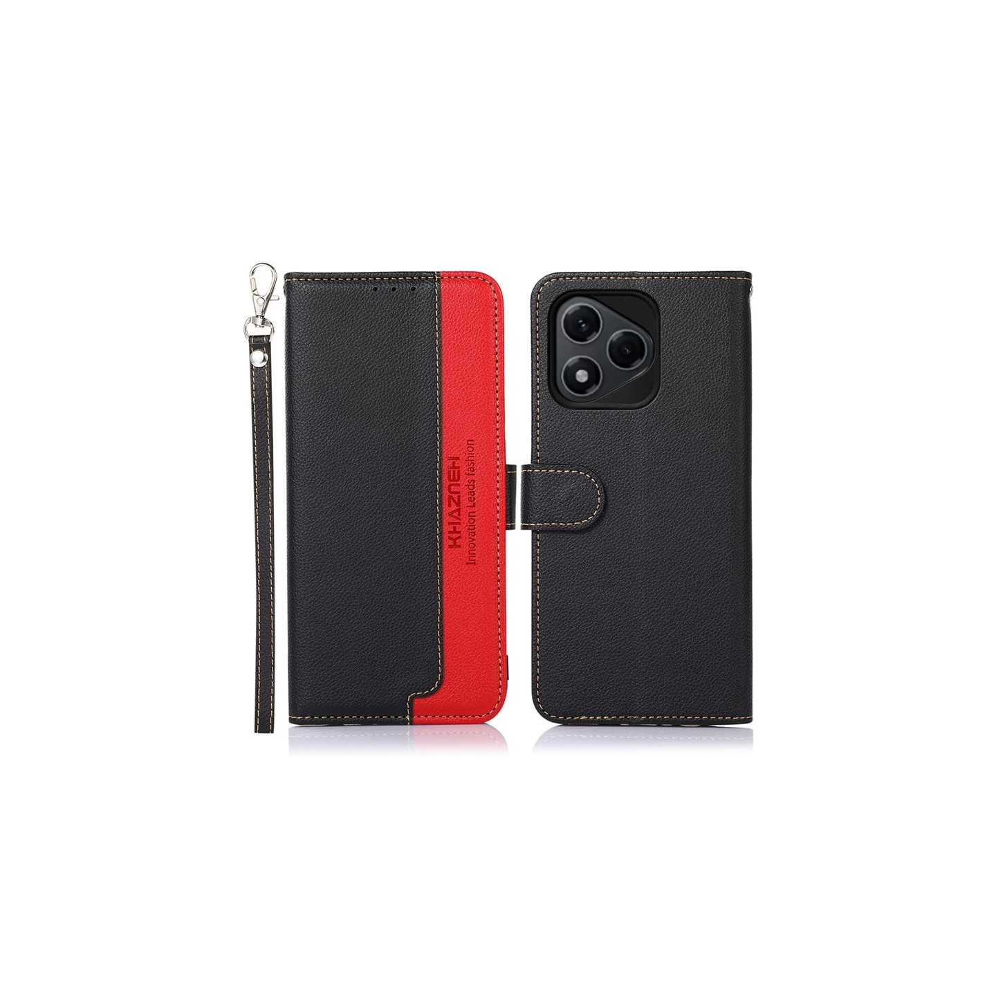 KHAZNEH Phone Cover for Honor 400 Lite 5G - Black/Red