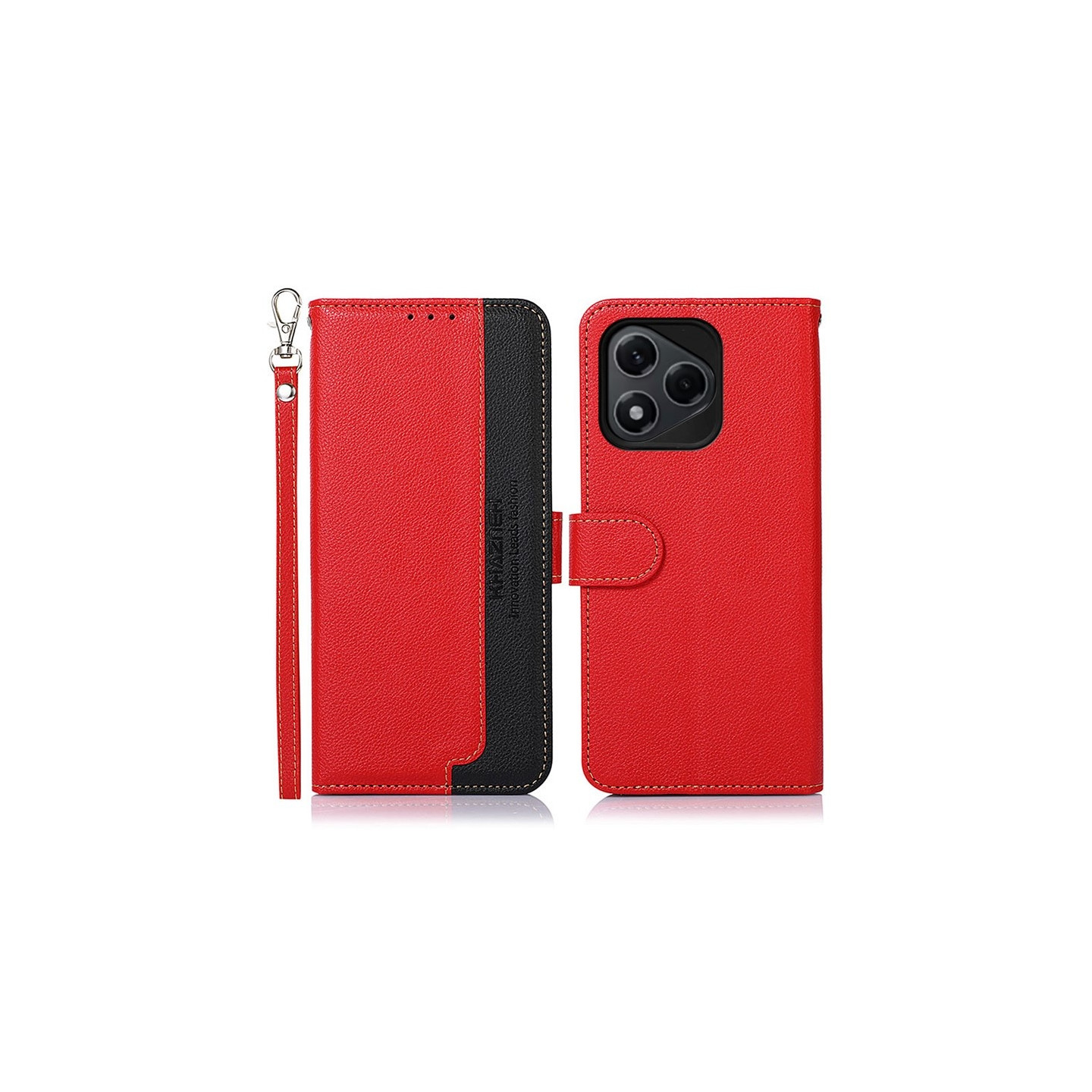 KHAZNEH Phone Cover for Honor 400 Lite 5G - Red/Black