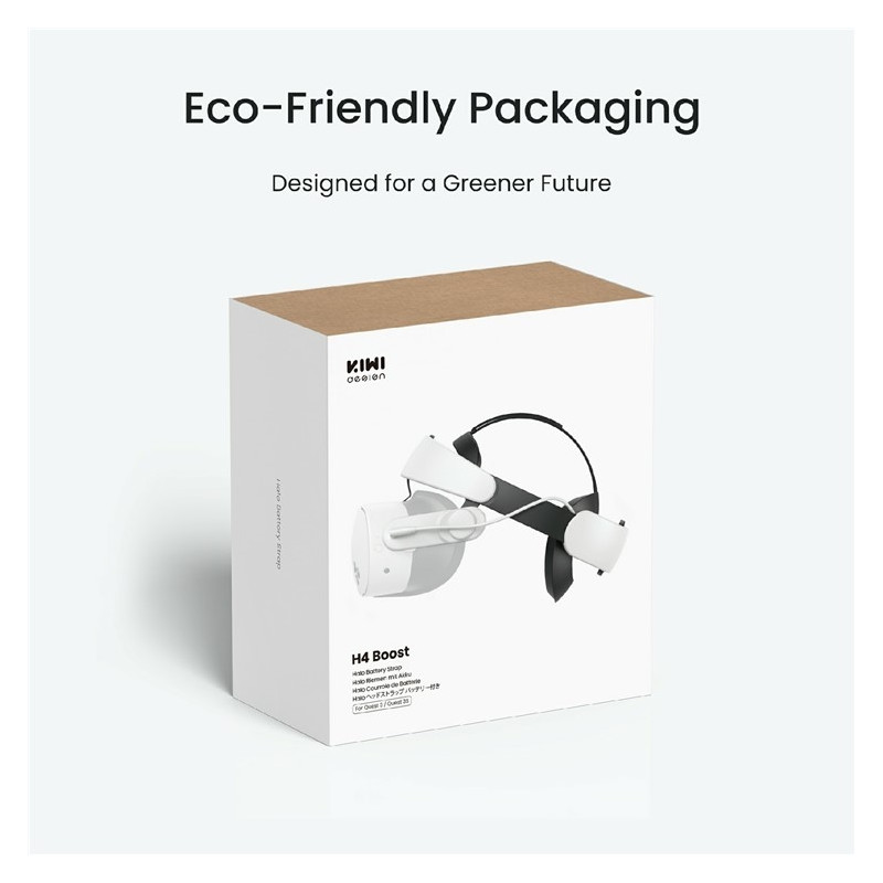 KIWI DESIGN For Meta Quest 3/3S Head Strap Extended Battery Life Headband Powerbank