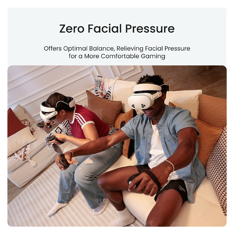 KIWI DESIGN Til Meta Quest 3/3S Hovedrem Pandebånd med forlænget batterilevetid og powerbank