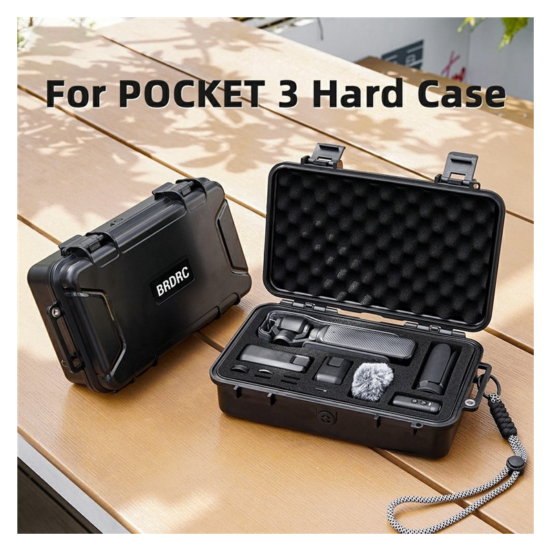 BRDRC Bärväska för DJI Osmo Pocket 3 Bärbar Vattentät Hård Förvaringsväska