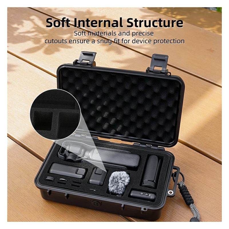 BRDRC Carrying Case for DJI Osmo Pocket 3 Portable Waterproof Hard Storage Bag