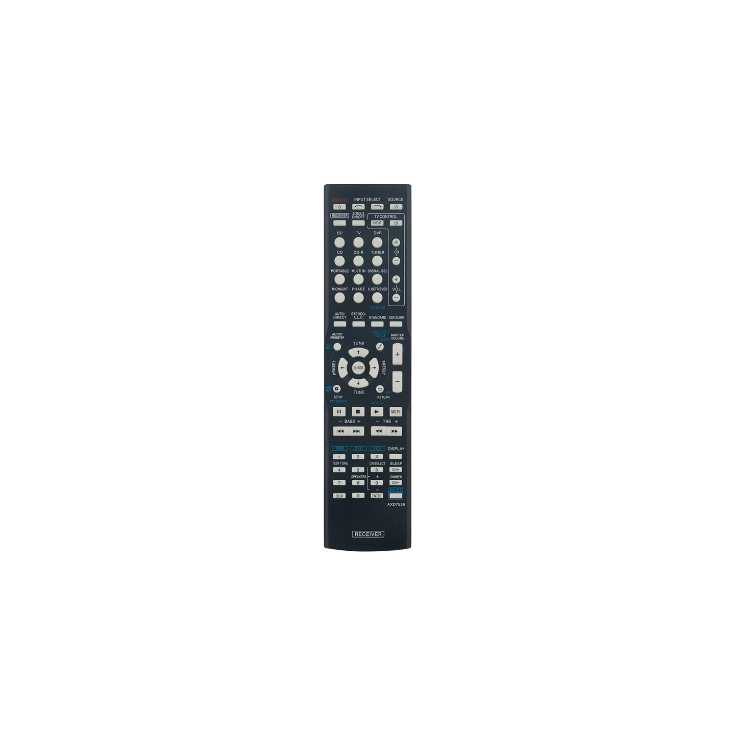 Remote Control Replacement for AXD7536 For Pioneer AV Receiver Stereo System