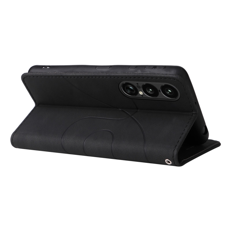 Til Sony Xperia 1 VII KT-serie-1 dobbeltfarve tegnebog