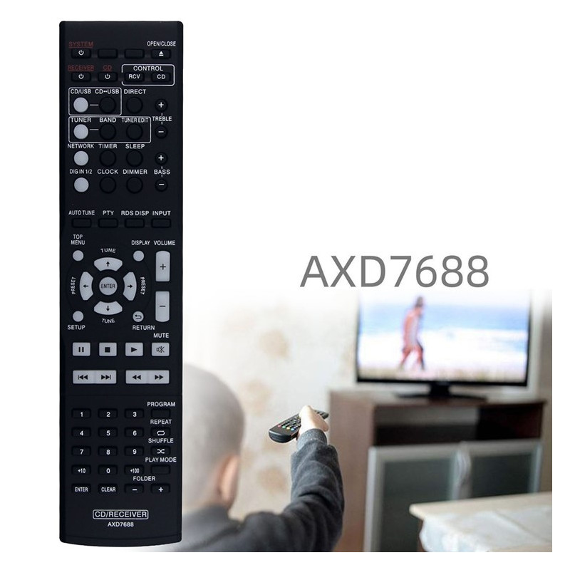 Remote Control Replacement for AXD7688 For Pioneer AV Receiver Stereo System