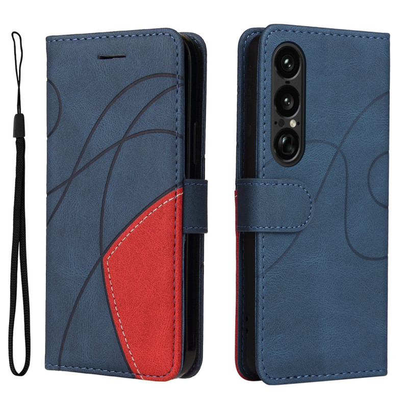 Til Sony Xperia 1 VII KT-serie-1 dobbeltfarve tegnebog