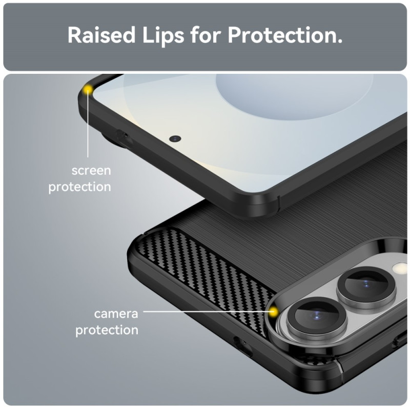 For Samsung Galaxy S25 Edge Case Phone Cover TPU Carbon Fiber Texture
