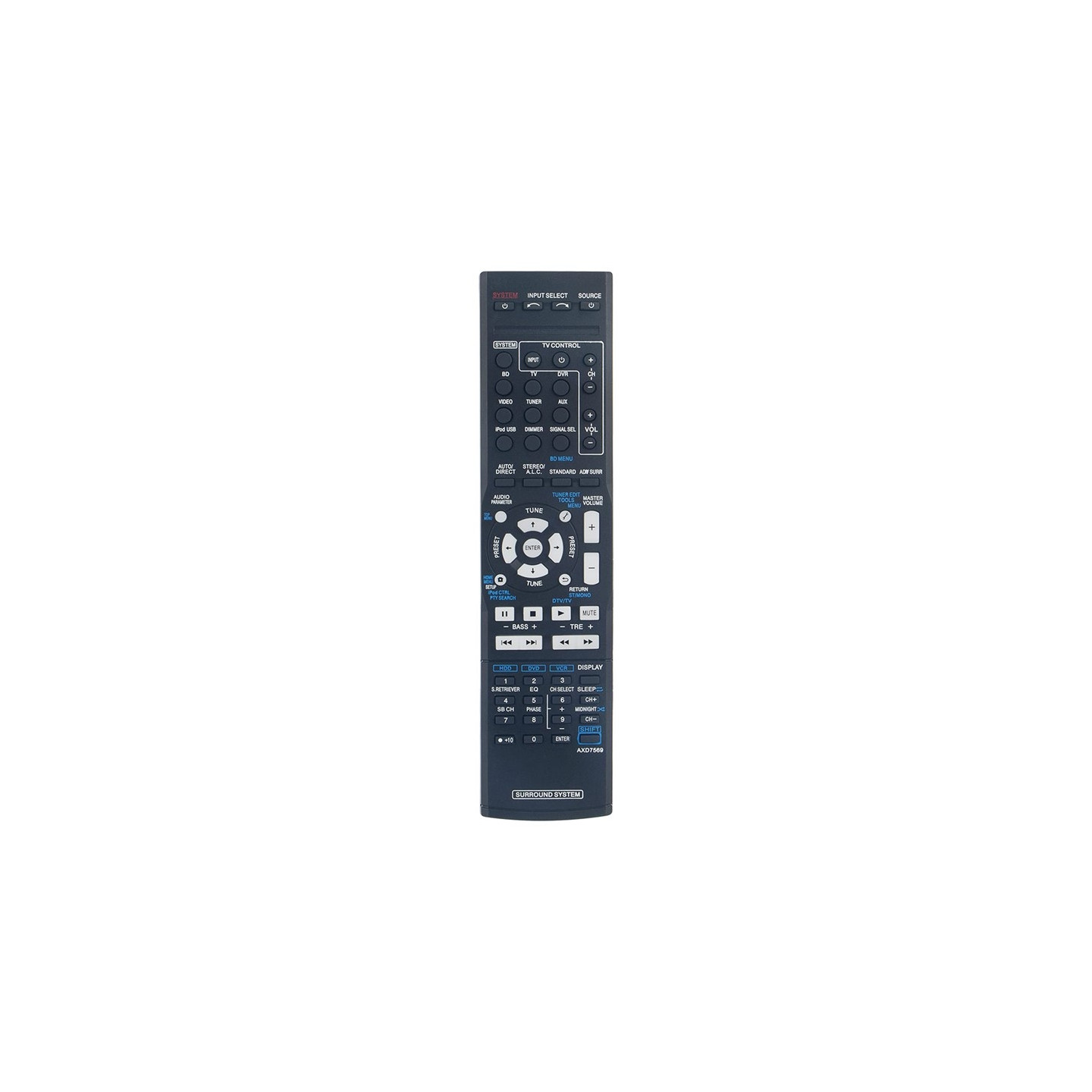 Remote Control Replacement for AXD7569 For Pioneer AV Receiver Stereo System