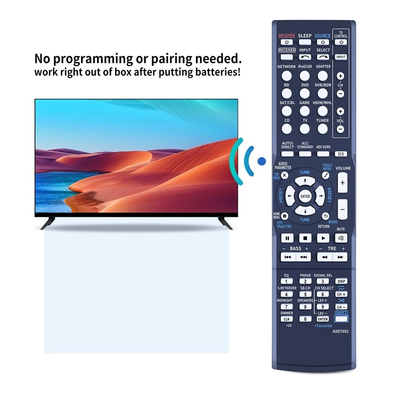 Remote Control Replacement for AXD7692 For Pioneer AV Receiver Stereo System