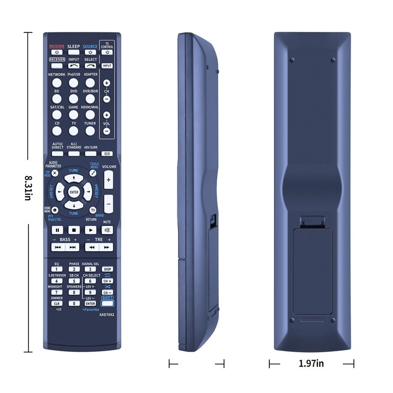 Fjärrkontroll Ersättning för AXD7692 För Pioneer AV Receiver Stereo System