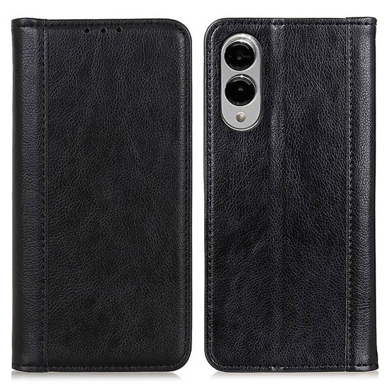 Til Samsung Galaxy S25 Edge Stand Cover Split Læder Litchi Struktur Pungcover