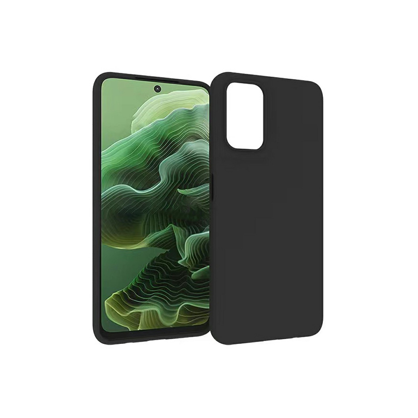 For Motorola Moto G35 5G Deksel Myk Matt Bakside TPU Svart Telefondeksel,