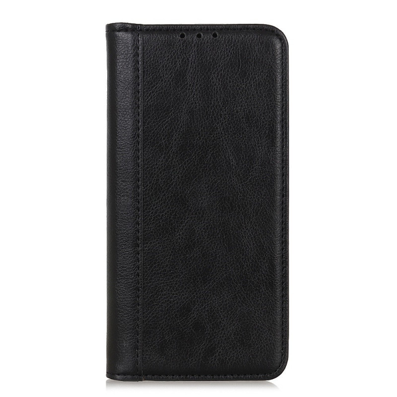 Til Samsung Galaxy S25 Edge Stand Cover Split Læder Litchi Struktur Pungcover