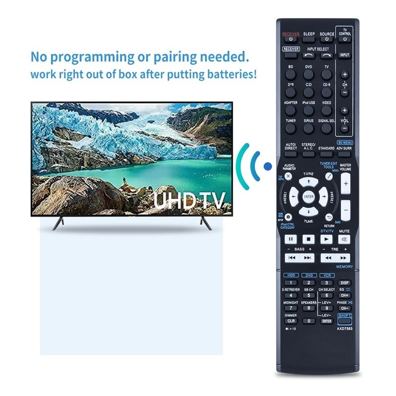 Fjernbetjening Udskiftning til AXD7583 til Pioneer AV-receiver stereo system