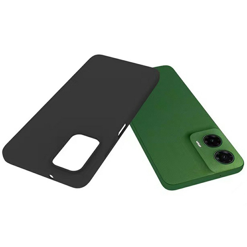For Motorola Moto G35 5G Case Soft Matte Back TPU Black Phone Cover, Large Cutout