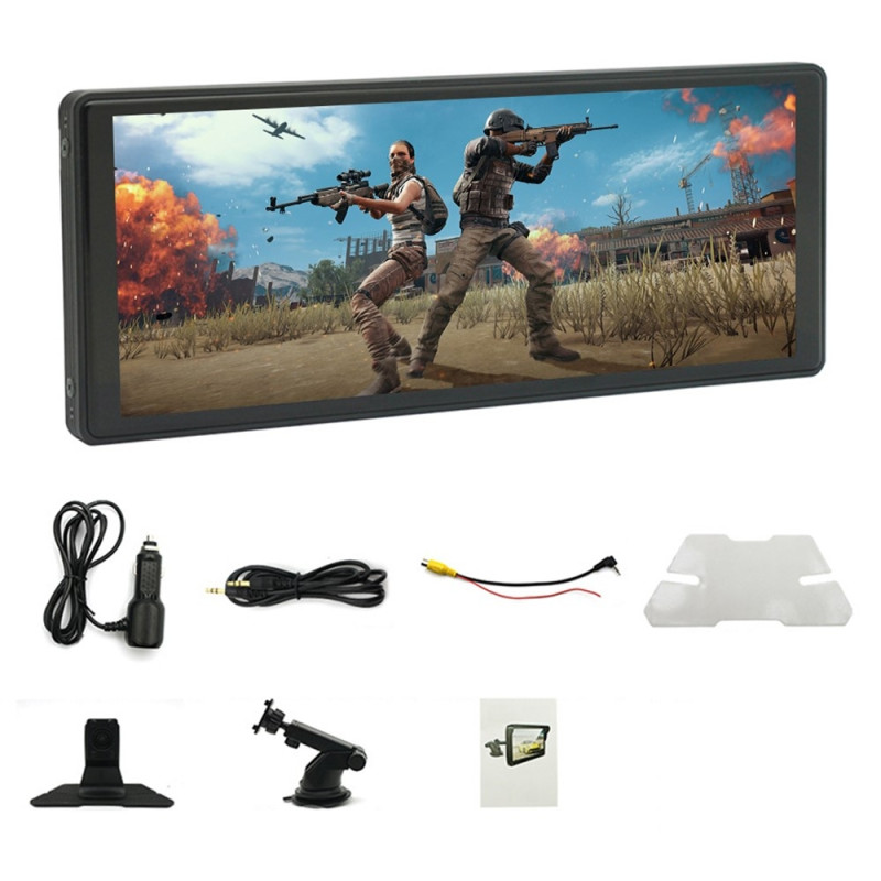 9,36" skärm 2 stativ Bilstereo spegellänk Bluetooth USB Minneskort