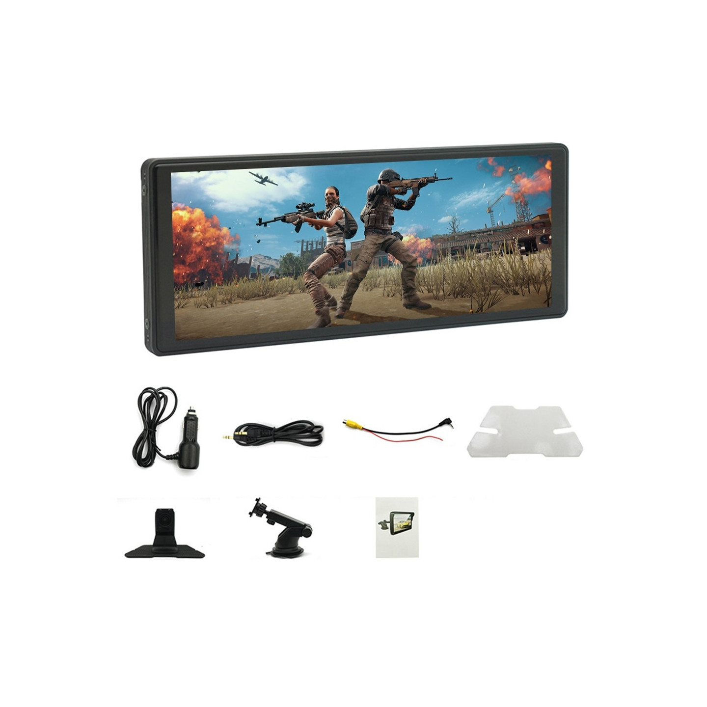 9,36" skärm 2 stativ Bilstereo spegellänk Bluetooth USB Minneskort