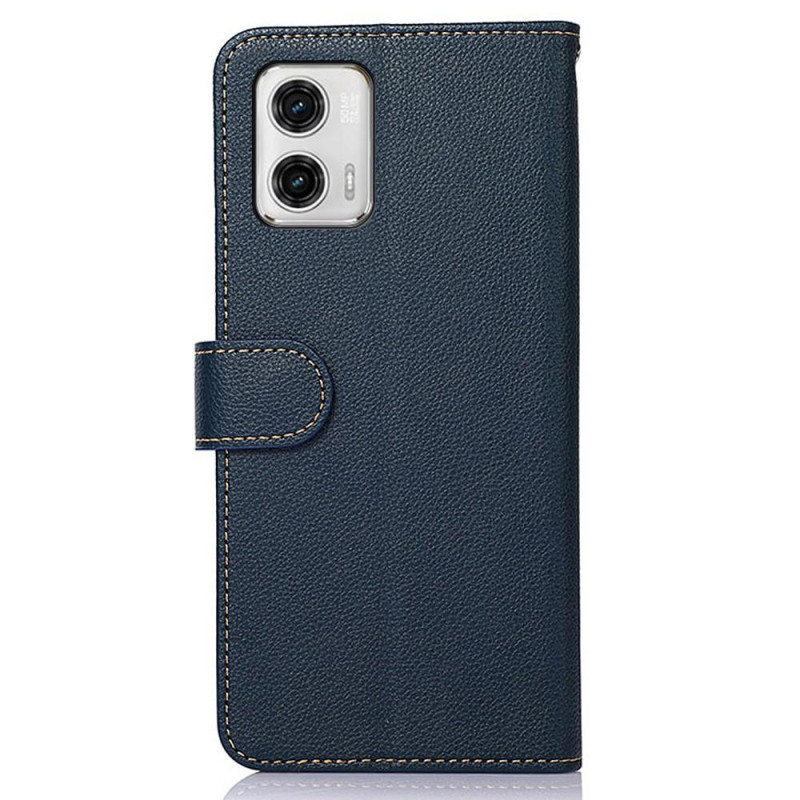 KHAZNEH Phone Cover to Motorola Moto G73 5G - Blue/Brown
