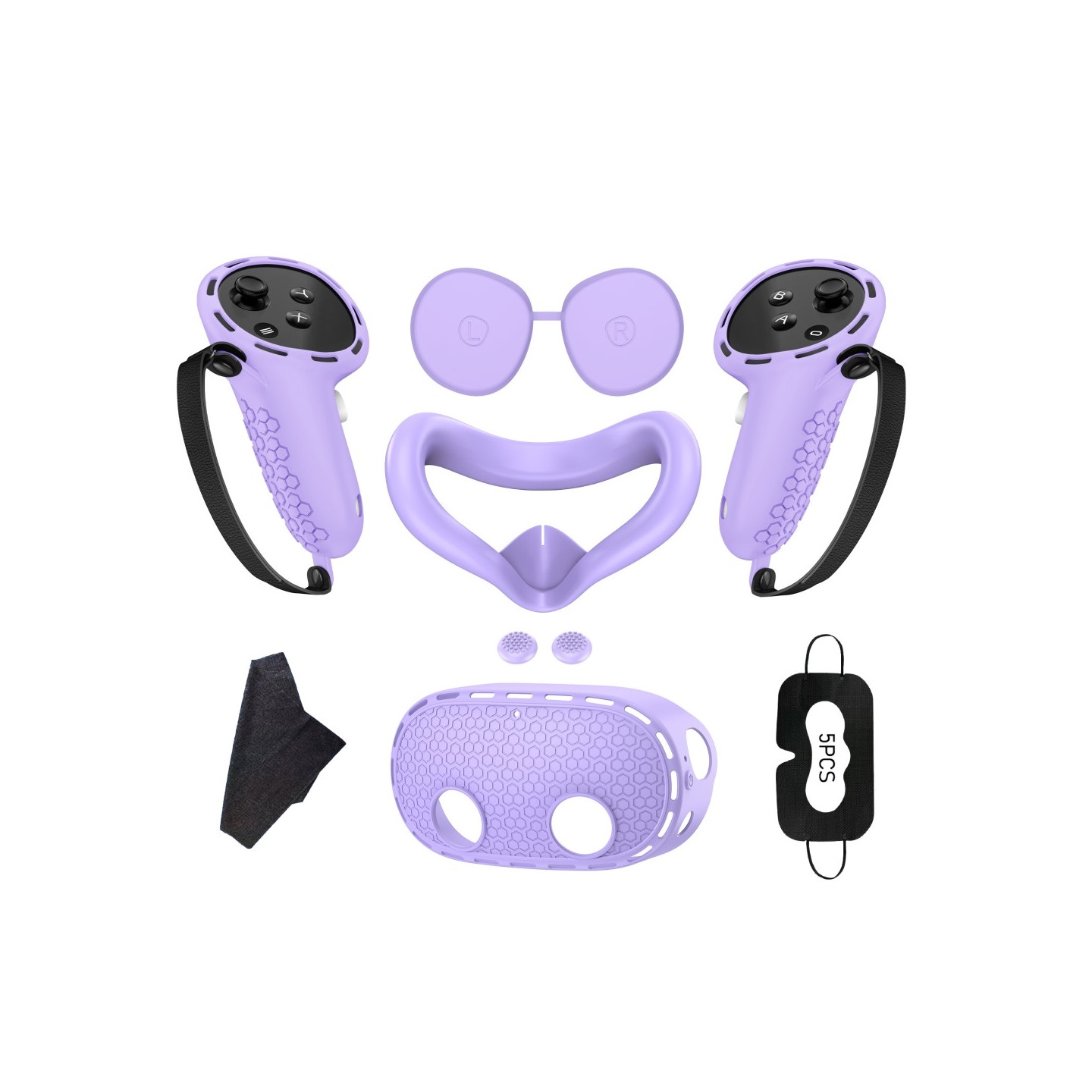 For Meta Quest 3S Set with many many different accessories - Purple
