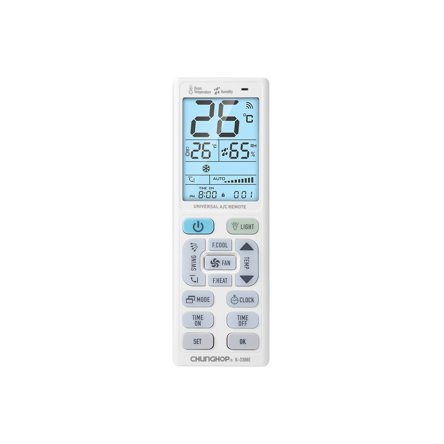 Remote Control CHUNGHOP K-3308E Universal Replacement Air Conditioner AC