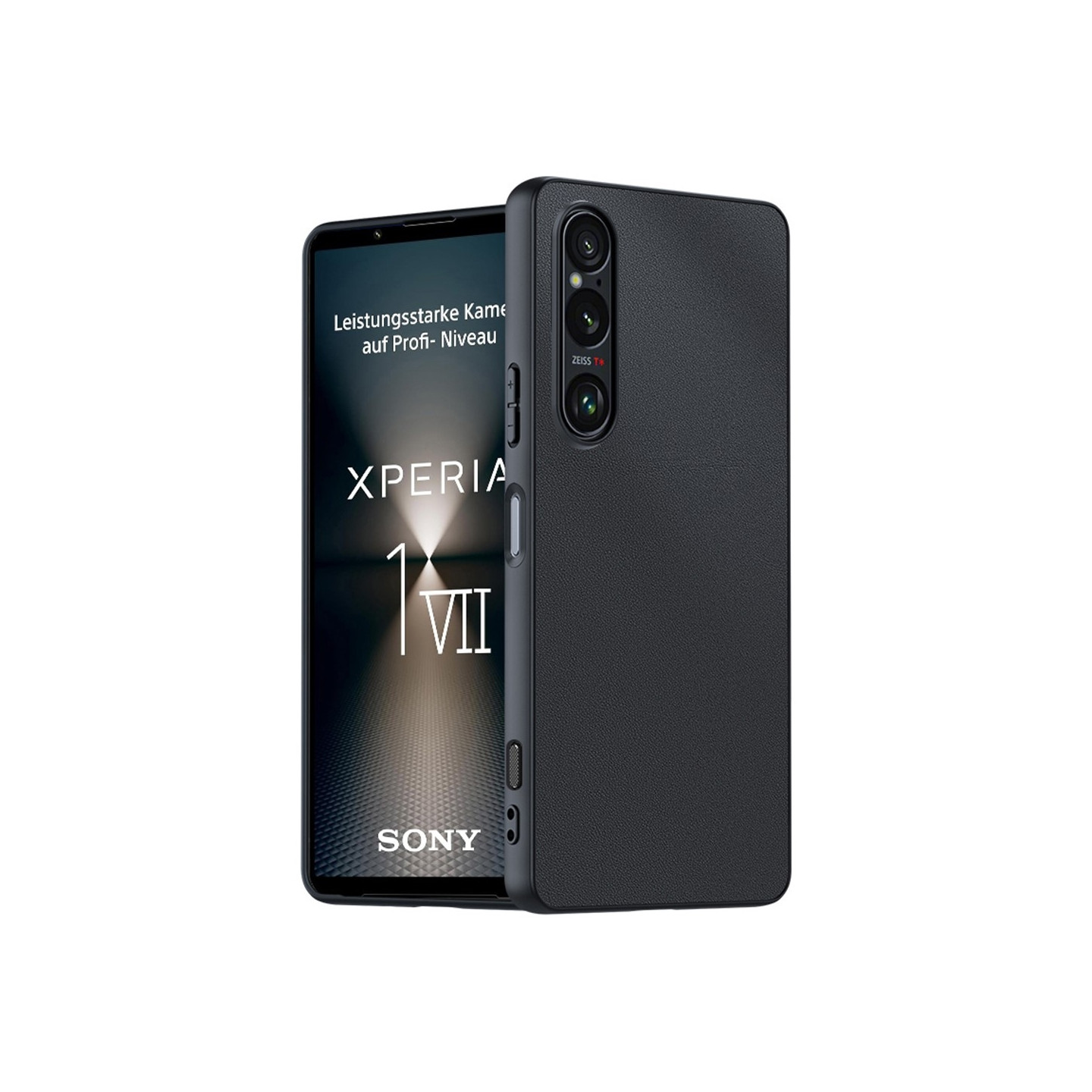 För Sony Xperia 1 VII Skal PU-Läderbelagt PC + TPU Stöttåligt Telefonskal