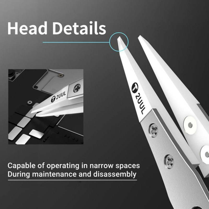Ultra-hard Insulated Ceramic Tweezers Anti-static Precision Tip Repair