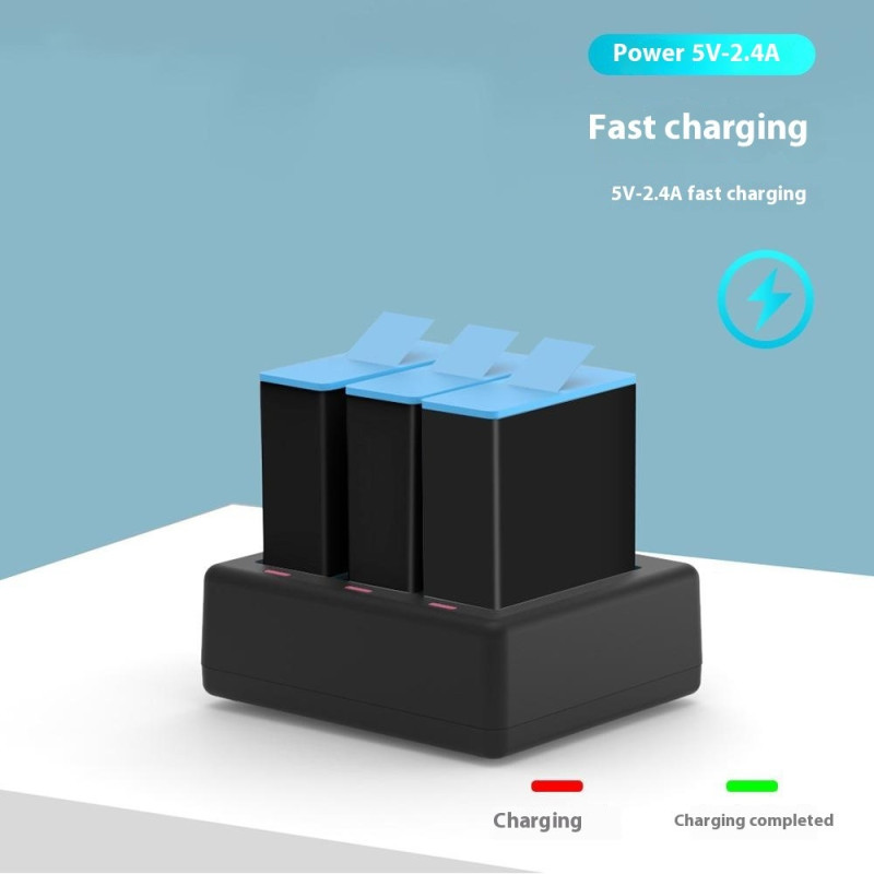 TELESIN S0-BCG-1 För GoPro Hero 13 Batteriladdningsdockningsbas 3 Laddningsbox