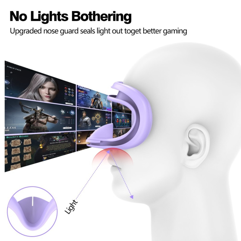 For Meta Quest 3S Sett med mye, mye forskjellig tilbehør - Lilla