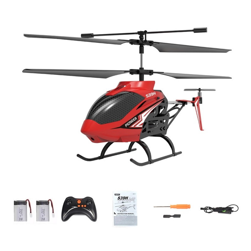 Radio Controlled Helicopter Smart Altitude Hold RC 2.4G Wireless Alloy 2 Batteries