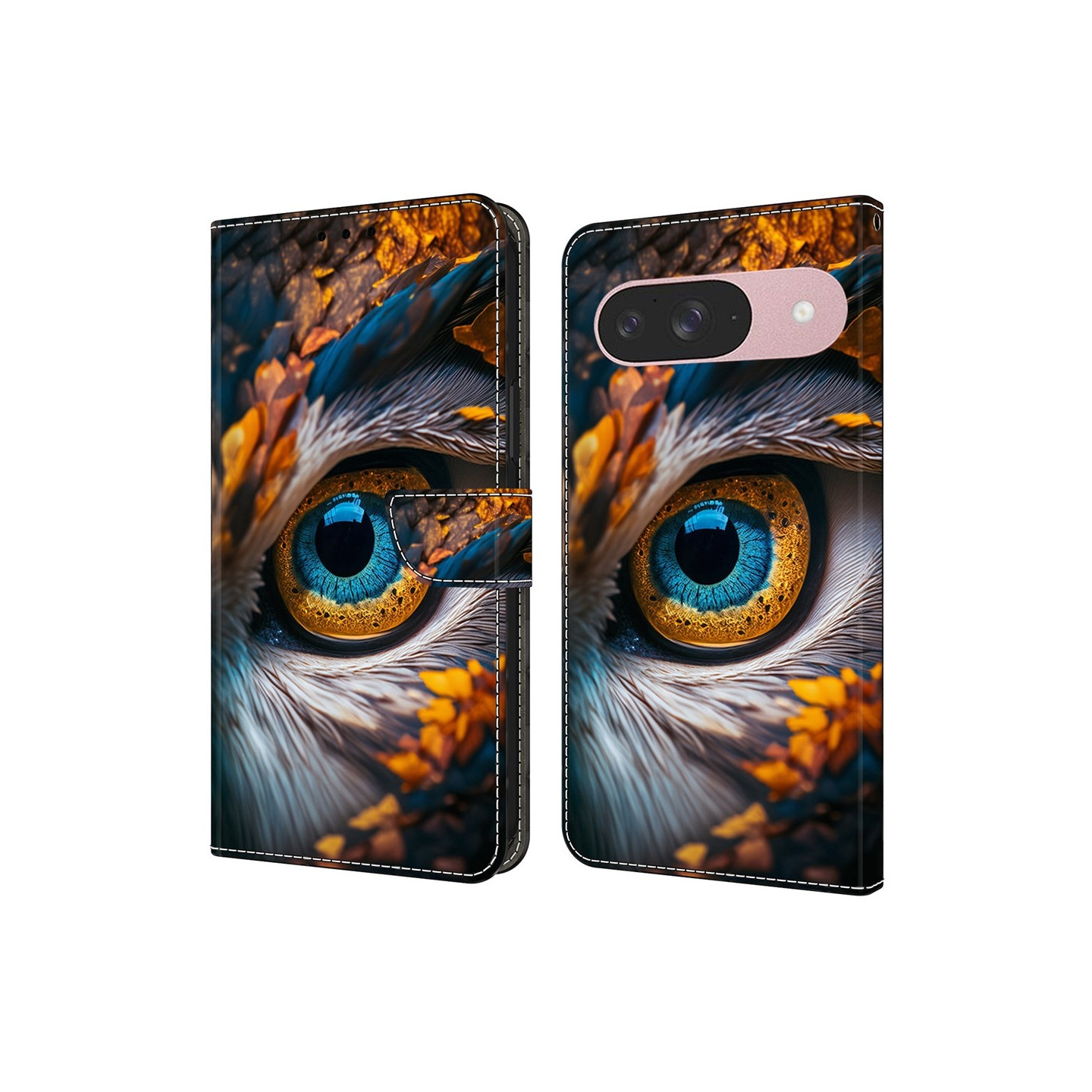 Google Pixel 10 Pro / 10 / 9 Pro / 9 Lompakkokotelo Kuvioitu PU-luomu Flip Teline Puhelinsuojus