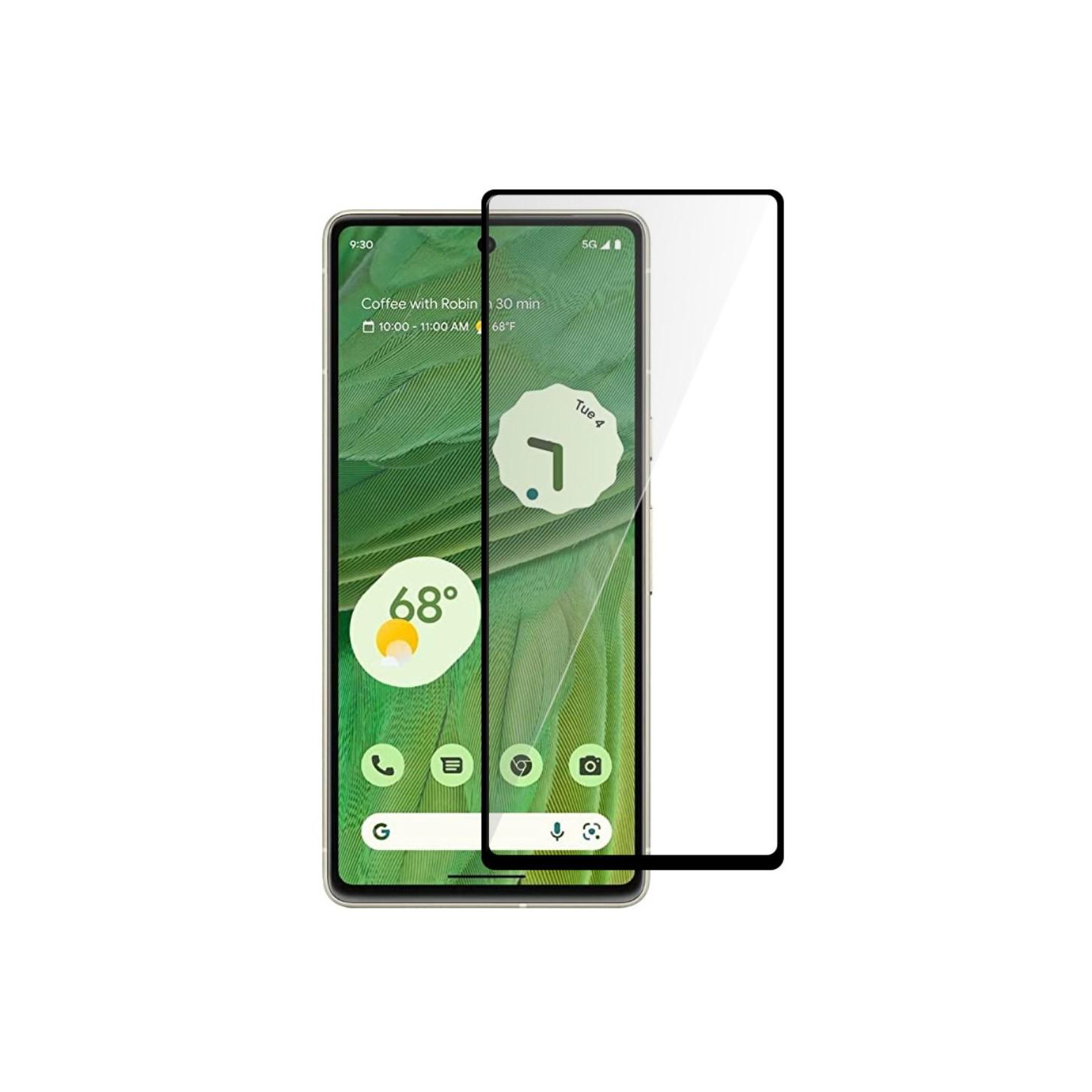 Til Google Pixel 7a hærdet glas skærmbeskytter fuld dækning