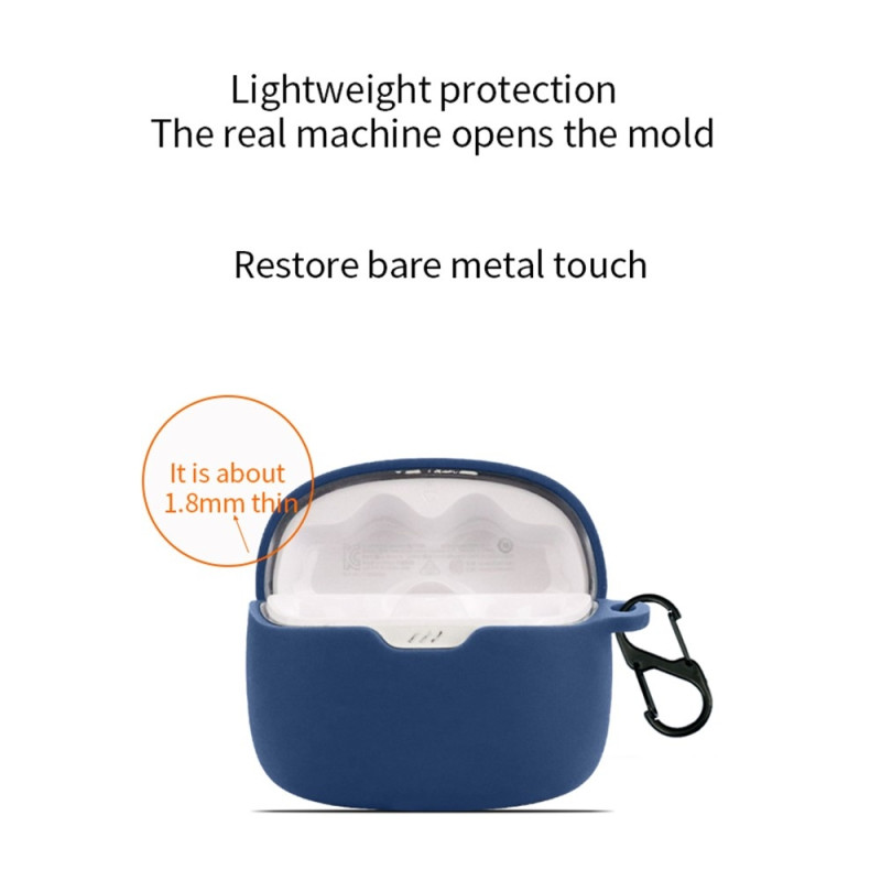 For JBL Tune 245NC Silicone Case - Protective Case with Carabiner